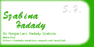 szabina hadady business card